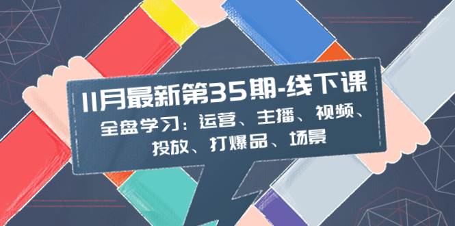 11月最新-35期-线下课：全盘学习：运营、主播、视频、投放、打爆品、场景网创吧-网创项目资源站-副业项目-创业项目-搞钱项目网创吧