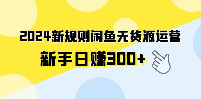 2024新规则闲鱼无货源运营新手日赚300+网创吧-网创项目资源站-副业项目-创业项目-搞钱项目网创吧