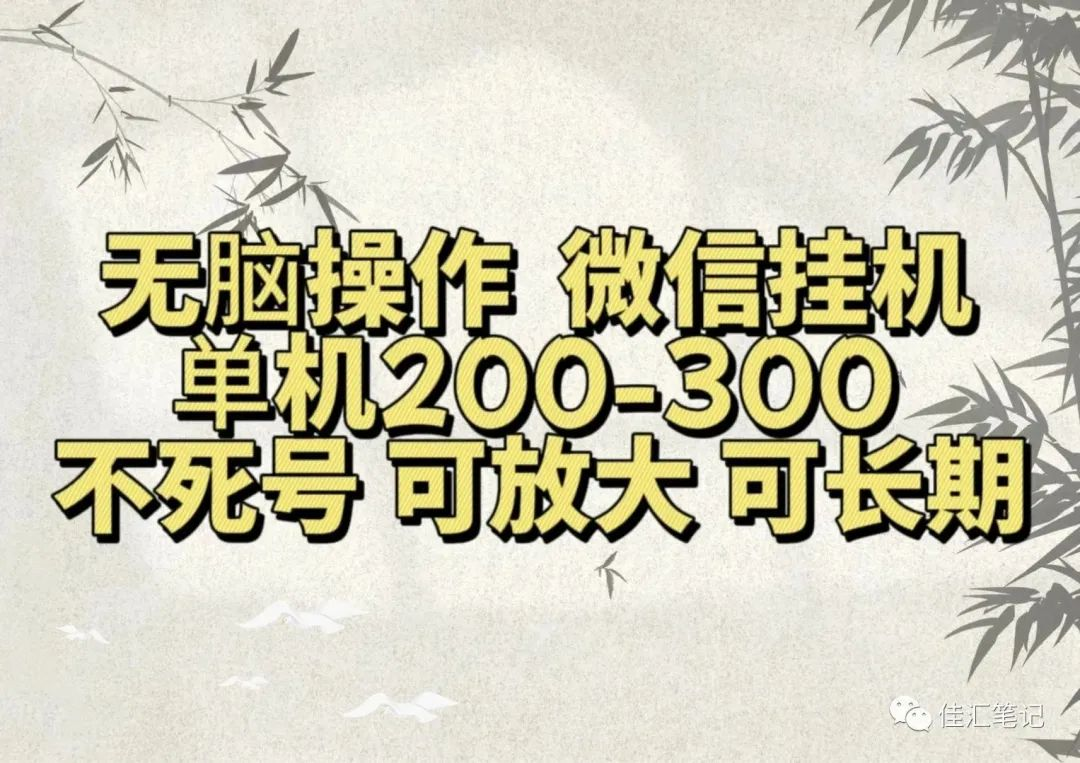 无脑操作微信视频号挂机单机200-300一天，不死号，可放大，工作室实测网创吧-网创项目资源站-副业项目-创业项目-搞钱项目网创吧