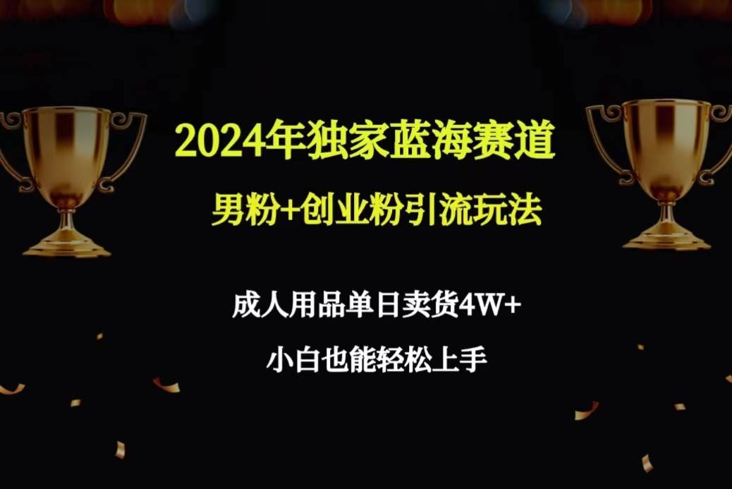 2024年独家蓝海赛道男粉+创业粉引流玩法,成人用品单日卖货4W+保姆教程网创吧-网创项目资源站-副业项目-创业项目-搞钱项目网创吧