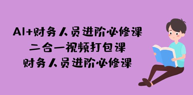 AI + 财务人员进阶必修课二合一视频打包课，财务人员进阶必修课网创吧-网创项目资源站-副业项目-创业项目-搞钱项目网创吧