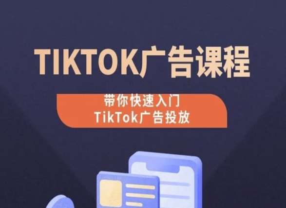 TikTok广告投放课程，从0-1实操课，带你快速入门TikTok广告投放网创吧-网创项目资源站-副业项目-创业项目-搞钱项目网创吧