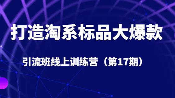 打造淘系标品大爆款引流班线上训练营5天直播授课网创吧-网创项目资源站-副业项目-创业项目-搞钱项目网创吧