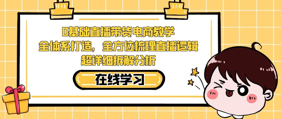 0基础直播带货电商教学：全体系打造，全方位梳理直播逻辑，超详细拆解分析网创吧-网创项目资源站-副业项目-创业项目-搞钱项目网创吧