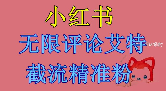 小红书无限评论艾特截流精准粉（软件+教程）网创吧-网创项目资源站-副业项目-创业项目-搞钱项目网创吧