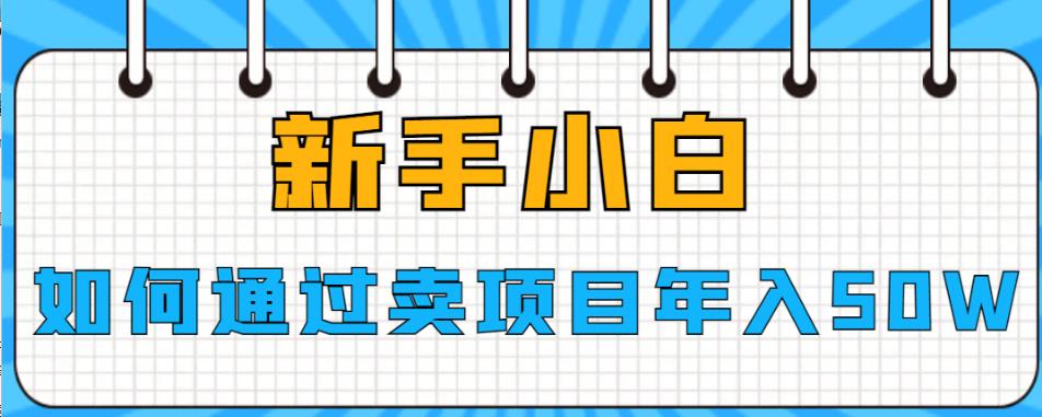新手小白如何通过卖项目年入50W【揭秘】网创吧-网创项目资源站-副业项目-创业项目-搞钱项目网创吧