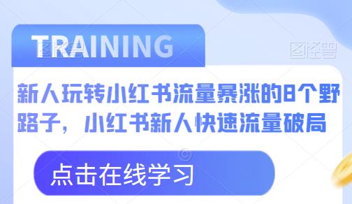 新人玩转小红书流量暴涨的8个野路子，小红书新人快速流量破局网创吧-网创项目资源站-副业项目-创业项目-搞钱项目网创吧