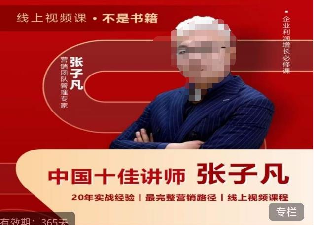 张子凡·20年实战经验，揭秘营销背后的底层逻辑，突破思维局限，从根本上破解营销难题网创吧-网创项目资源站-副业项目-创业项目-搞钱项目网创吧