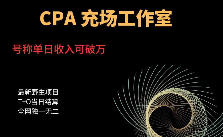 cpa充场工作室，号称单日收入10000+（揭秘）网创吧-网创项目资源站-副业项目-创业项目-搞钱项目网创吧