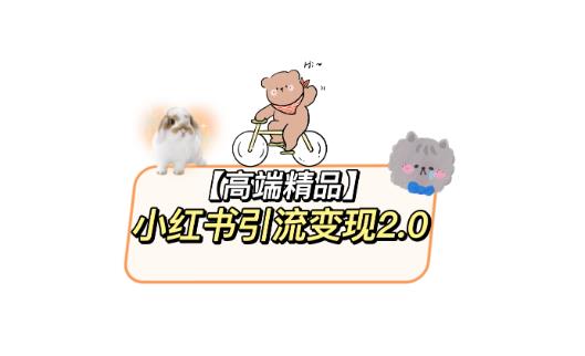 小红书最新引流变现教程，全网最新最详细的视频教程以及素材网创吧-网创项目资源站-副业项目-创业项目-搞钱项目网创吧
