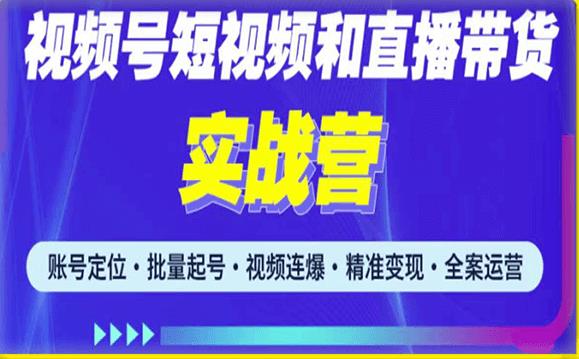 2023最新微信视频号引流和变现全套运营实战课程，小白也能玩转视频号短视频和直播运营网创吧-网创项目资源站-副业项目-创业项目-搞钱项目网创吧