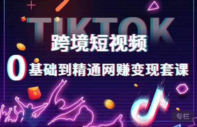 跨境短视频TIKTOK 0基础到精通网赚变现套课，跨境短视频独立站带货变现技巧网创吧-网创项目资源站-副业项目-创业项目-搞钱项目网创吧