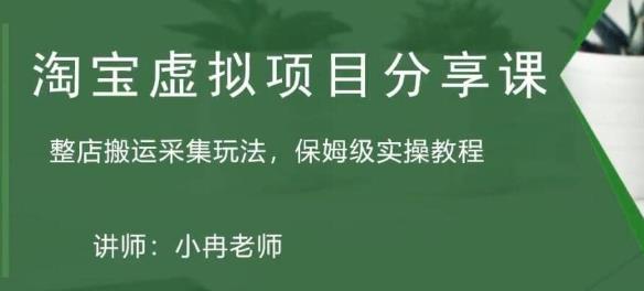 淘宝虚拟整店搬运采集玩法分享课：整店搬运采集玩法，保姆级实操教程网创吧-网创项目资源站-副业项目-创业项目-搞钱项目网创吧