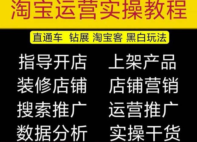 2023淘宝开店教程0基础到高级全套视频网店电商运营培训教学课程网创吧-网创项目资源站-副业项目-创业项目-搞钱项目网创吧