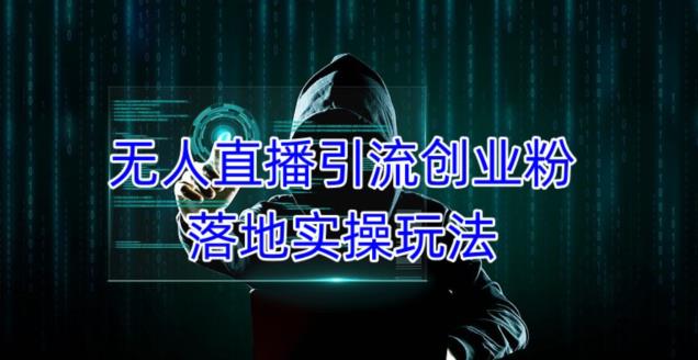 外面收费3980的无人直播引流创业粉落地实操玩法，单日引100+精准创业粉网创吧-网创项目资源站-副业项目-创业项目-搞钱项目网创吧