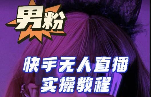 【男粉落地项目】零基础玩转男粉快手无人直播月入3w+，2023快手无人直播实操教程网创吧-网创项目资源站-副业项目-创业项目-搞钱项目网创吧