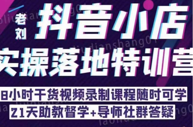 抖音小店实操落地特训营：抖音小店无货源精细化运营，抖店商品卡流量（22节）网创吧-网创项目资源站-副业项目-创业项目-搞钱项目网创吧