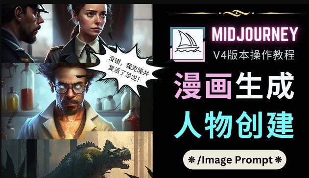 Midjourney V4版本操作教程：2个简单参数，完成漫画生成，人物创建网创吧-网创项目资源站-副业项目-创业项目-搞钱项目网创吧