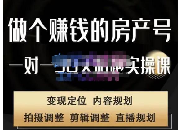 刘广标·同城房产号线上陪跑课，拍摄、剪辑、写文案、直播，做一个具有潜力价值的房产号网创吧-网创项目资源站-副业项目-创业项目-搞钱项目网创吧