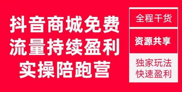抖音商城搜索持续盈利陪跑成长营，抖音商城搜索从0-1、从1到10的全面解决方案网创吧-网创项目资源站-副业项目-创业项目-搞钱项目网创吧