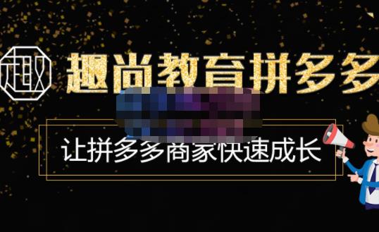 趣尚教育·拼多多运营实操VIP特训营，让拼多多商家快速成长-价值3180元网创吧-网创项目资源站-副业项目-创业项目-搞钱项目网创吧