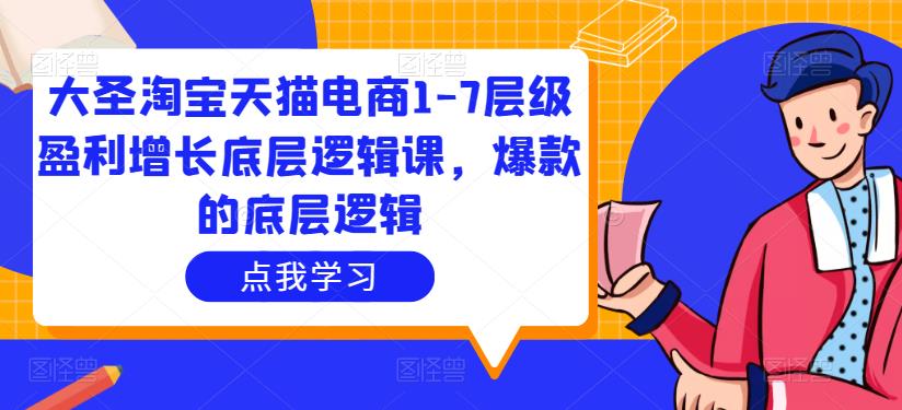 大圣淘宝天猫电商1-7层级盈利增长底层逻辑课，爆款的底层逻辑网创吧-网创项目资源站-副业项目-创业项目-搞钱项目网创吧