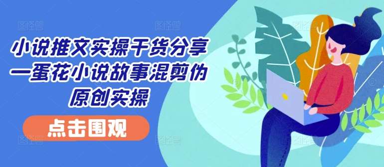 小说推文实操干货分享—蛋花小说故事混剪伪原创实操网创吧-网创项目资源站-副业项目-创业项目-搞钱项目网创吧