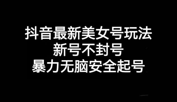 抖音最新美女号玩法，新号不封号，暴力无脑安全起号【揭秘】网创吧-网创项目资源站-副业项目-创业项目-搞钱项目网创吧