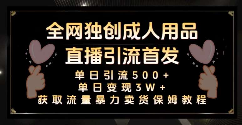 全网独创真人主播+无人直播单日引流500+，橙人用品暴力卖货单日变现3W+保姆似教学2.0【揭秘】网创吧-网创项目资源站-副业项目-创业项目-搞钱项目网创吧
