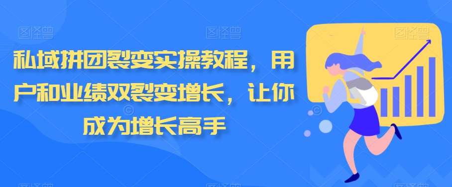 私域拼团裂变实操教程，用户和业绩双裂变增长，让你成为增长高手网创吧-网创项目资源站-副业项目-创业项目-搞钱项目网创吧