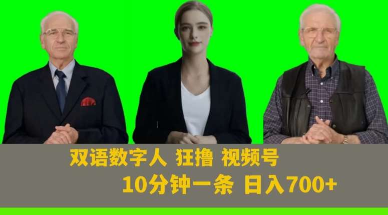 Ai生成双语数字人狂撸视频号，日入700+内附251G素材【揭秘】网创吧-网创项目资源站-副业项目-创业项目-搞钱项目网创吧