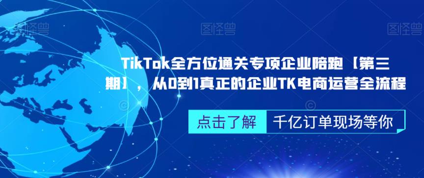 ‎TikTok全方位通关专项企业陪跑【第三期】，从0到1真正的企业TK电商运营全流程网创吧-网创项目资源站-副业项目-创业项目-搞钱项目网创吧