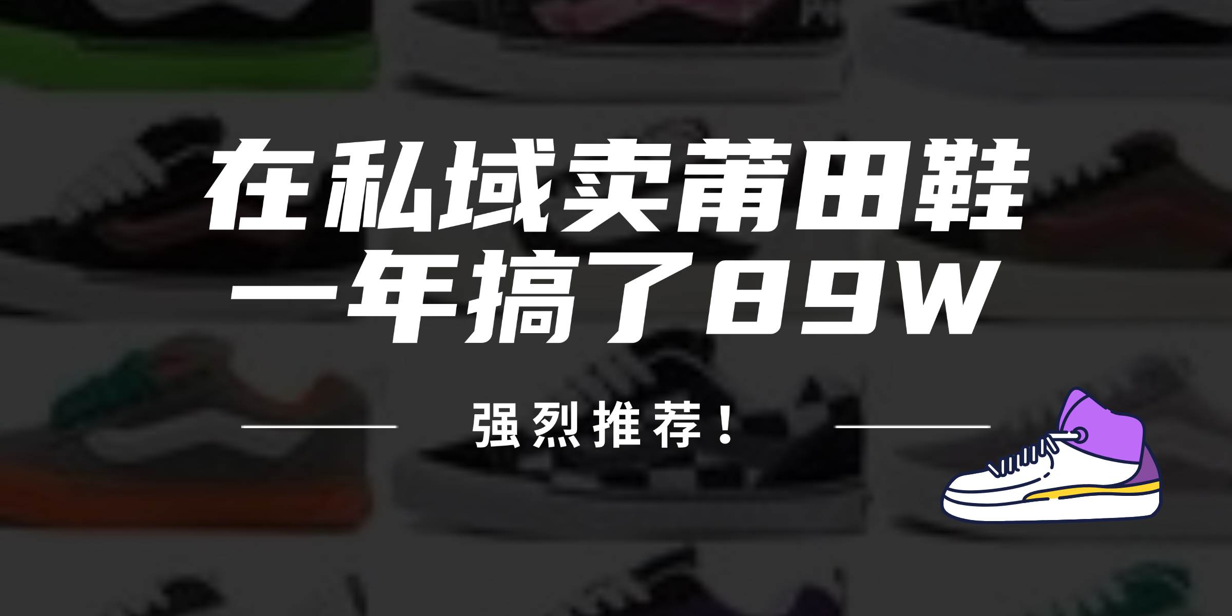 （12370期）24年在私域卖莆田鞋，一年搞了89W，强烈推荐！网创吧-网创项目资源站-副业项目-创业项目-搞钱项目网创吧