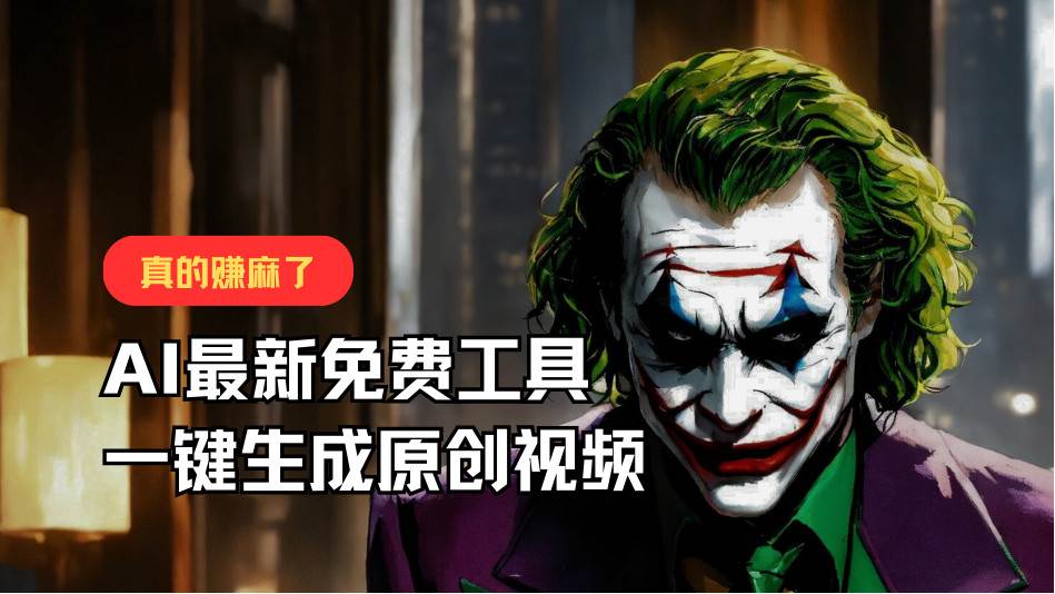 最新免费AI工具，一键生成原创视频，佛系搬运，轻松月入10000+！网创吧-网创项目资源站-副业项目-创业项目-搞钱项目网创吧