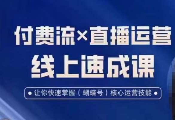 视频号付费流实操课程，付费流✖️直播运营速成课，让你快速掌握视频号核心运营技能网创吧-网创项目资源站-副业项目-创业项目-搞钱项目网创吧