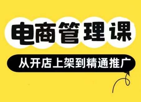 小红书&闲鱼开店从开店上架到精通推广，电商管理课网创吧-网创项目资源站-副业项目-创业项目-搞钱项目网创吧