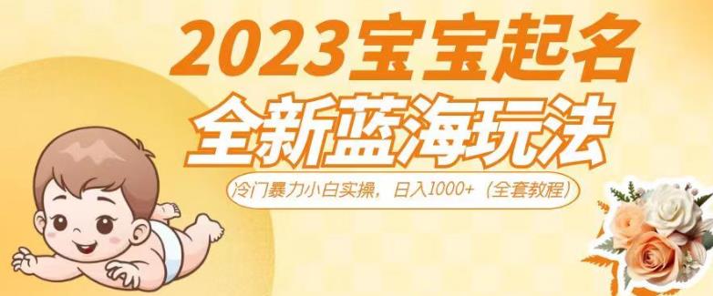 2023宝宝起名全新蓝海玩法，冷门暴力小白实操，日入1000+（全套教程）【揭秘】网创吧-网创项目资源站-副业项目-创业项目-搞钱项目网创吧