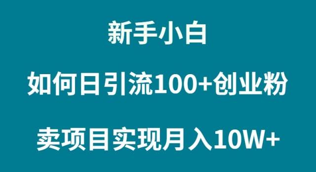 (9556期)新手小白如何通过卖项目实现月入10W+网创吧-网创项目资源站-副业项目-创业项目-搞钱项目网创吧