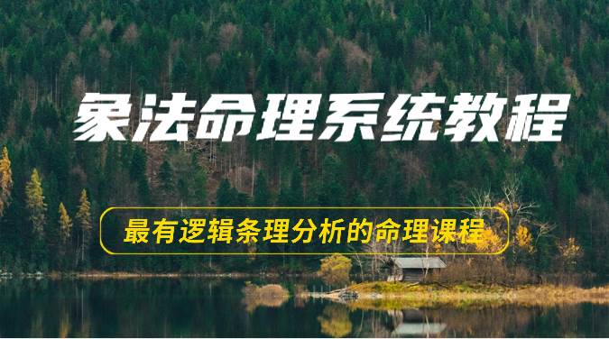 象法命理系统教程，最有逻辑条理分析的命理课程（56节）网创吧-网创项目资源站-副业项目-创业项目-搞钱项目网创吧