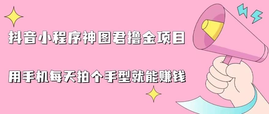 抖音小程序神图君撸金项目，用手机每天拍个手型挂载一下小程序就能赚钱【揭秘】网创吧-网创项目资源站-副业项目-创业项目-搞钱项目网创吧