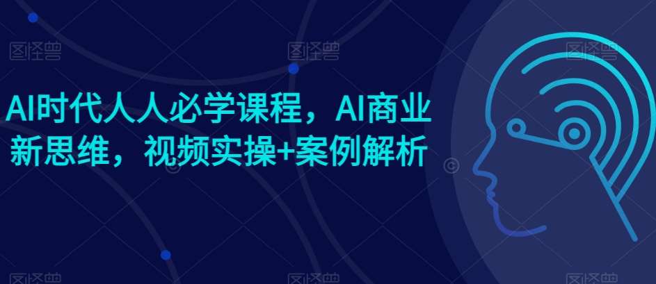 AI时代人人必学课程，AI商业新思维，视频实操+案例解析【赠AI商业爆款案例】网创吧-网创项目资源站-副业项目-创业项目-搞钱项目网创吧