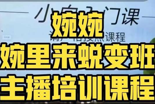 婉婉·婉里来蜕变班（主播课）全方位理解底层逻辑并灵活运用网创吧-网创项目资源站-副业项目-创业项目-搞钱项目网创吧