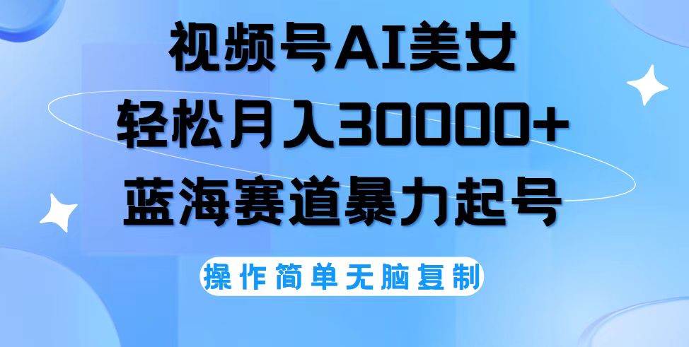 （12125期）视频号AI美女跳舞，轻松月入30000+，蓝海赛道，流量池巨大，起号猛，无…网创吧-网创项目资源站-副业项目-创业项目-搞钱项目网创吧