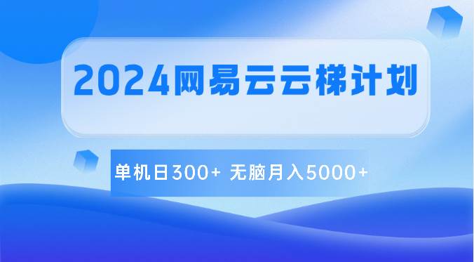 2024网易云云梯计划 单机日300+ 无脑月入5000+网创吧-网创项目资源站-副业项目-创业项目-搞钱项目网创吧