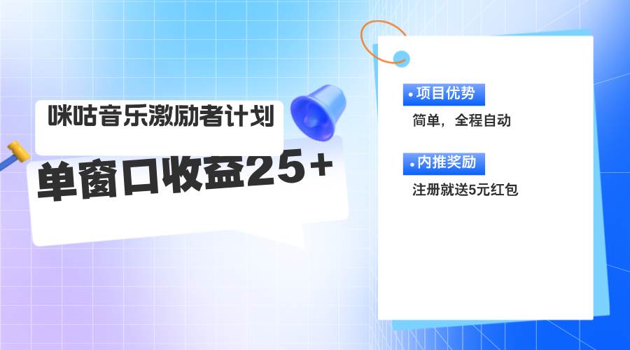 （11942期）咪咕激励者计划，单窗口收益20~25，可矩阵操作网创吧-网创项目资源站-副业项目-创业项目-搞钱项目网创吧