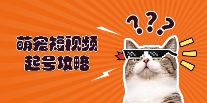 （13135期）萌宠-短视频起号攻略：定位搭建推流全解析，助力新手轻松打造爆款网创吧-网创项目资源站-副业项目-创业项目-搞钱项目网创吧