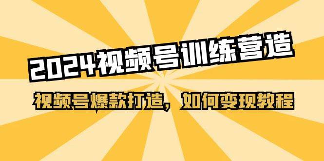 （11135期）2024视频号训练营，视频号爆款打造，如何变现教程（20节课）网创吧-网创项目资源站-副业项目-创业项目-搞钱项目网创吧