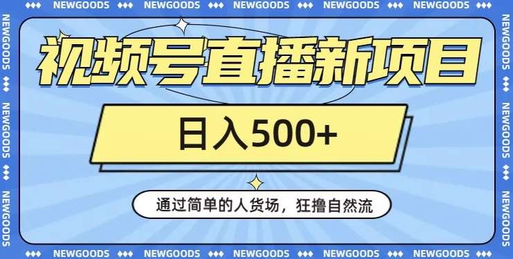 视频号直播新项目，通过简单的人货场，狂撸自然流，日入500+【260G资料】网创吧-网创项目资源站-副业项目-创业项目-搞钱项目网创吧