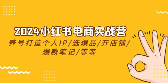（10376期）2024小红书电商实战营，养号打造IP/选爆品/开店铺/爆款笔记/等等（24节）网创吧-网创项目资源站-副业项目-创业项目-搞钱项目网创吧