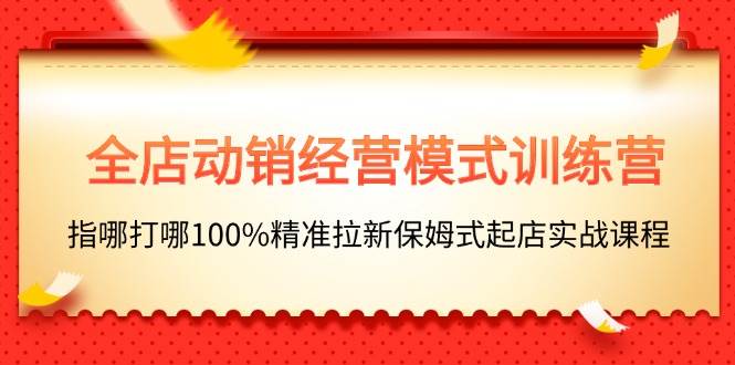 （11460期）全店动销-经营模式训练营，指哪打哪100%精准拉新保姆式起店实战课程网创吧-网创项目资源站-副业项目-创业项目-搞钱项目网创吧